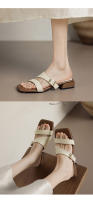 Sandalias de Verano para Mujer Diseño Francés Elegante con Suela de Paja Gruesa y Suave - details 5