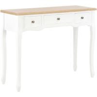 Mesa de entrada recibidor consola 3 cajones madera MDF mesa auxiliar pasillo vestíbulo comedor teléfono llaves mueble aparador tocador - details 0