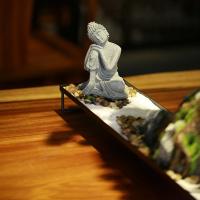 Pequeños monjes budistas, figuritas de budismo tibetano, estatua de piedra de Buda, adorno de coche de jardín, meditación, decoración del acuario del hogar - details 7