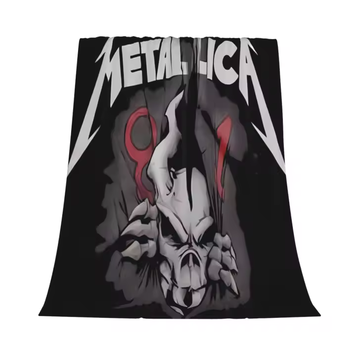 Manta de franela Metallica para decoración de dormitorio y ropa de cama - 1