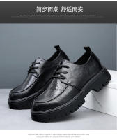 Nueva plataforma de moda, zapatos casuales, zapatos de cuero de punta grande para hombres de negocios británicos, cuero genuino - details 16