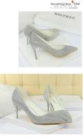 9219-A22K Zapatos planos de banquete sexis con diamantes de agua puntiagudos para boda a la moda, tacones altos de aguja de verano - details 8