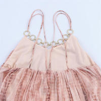 OUWU- 2025seaside Vacaciones Estilo Anillo Decoración Tie-dye Suelto Casual Vestido Con Tirantes Falda Larga Ropa De Verano Para Mujer - details 4