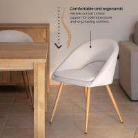 Pack de 2 sillas Acolchadas y tapizadas en Tela para salón, Comedor o Dormitorio - details 14