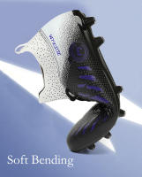 Zapatos de fútbol de tobillo alto para hombres, tacos largos para exteriores, zapatos de fútbol profesionales, zapatos de calcetín, TF/FG - details 10