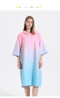 Poncho con Capucha de Secado Rápido Toalla de Natación Absorbente para Adultos Estilo de Cremallera - details 21