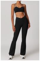 Conjunto de Yoga Ajustado de Cuidado de Belleza de Espalda Cruzada Traje de Fitness de Cintura Alta y Levantamiento de Caderas Conjunto de Nylon con Sujetador y Pantalones - details 19