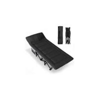 Cama plegable de camping, cama para invitados hasta 200 kg, con bolsillo lateral, tumbona portátil para exterior, jardín, viajes e interior - details 16