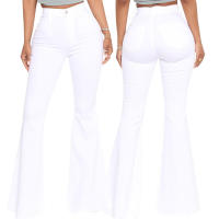 Pantalones acampanados de mezclilla elástica ajustados a la cintura HSF99 Fashion - details 47