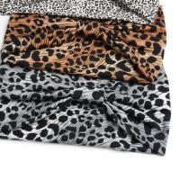 Diademas anchas para mujer, turbante anudado, diademas elásticas antideslizantes, envolturas para la cabeza bohemias, bufandas para el cabello de algodón para Yoga y entrenamiento de leopardo - details 4