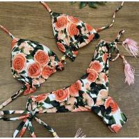 Conjunto de Bikini Push Up Estampado Brasileño Traje de Baño de Playa con Cintura Baja sin Aros - details 21