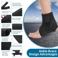 Tobillera de compresión para natación, correr, surf, ejercicio, soporte y protección atléticos, esguinces, tendinitis, 1 ud. - details 5
