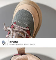 Zapatos deportivos para niños nuevos zapatos de invierno para invierno zapatos casuales de cuero de caña alta para niños zapatos de algodón grandes de terciopelo zapatos para niñas - details 2