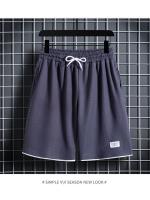 Conjunto De Verano Para Hombre Camiseta Y Shorts Deportivos Casual Color Sólido Talla Grande Estilo Libre Sin Cierre - details 12