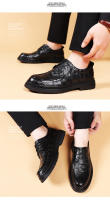 La primera capa de piel de oveja de los zapatos casuales de cuero para hombre, vestido de negocios de cuero genuino. - details 15