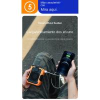 Ventilador portátil para colgar en la muñeca al aire libre con luzUSBCargador de verano al aire libre Gadget viento - details 9