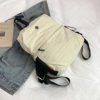 Mochila deportiva de nailon pequeña y sencilla, bolso de hombro de Color sólido de estilo coreano, bolso de mano, mochila Retro para niñas - details 32