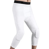 Sports Running Leggings Anti-Collision Basketball Training Knee Protect Pants Gym Fitness Safety Ski Skating Pants 3/4 3xl - details 1