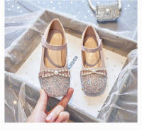 Nuevos zapatos de piel para niña con vestido zapatillas de cristal para niños de suela blanda - details 14