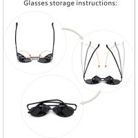 Gafas de Sol Steampunk Estilo Redondas Vintage Polarizadas Retro Gafas UV400 Protección Marco de Metal - details 4