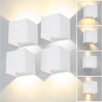 Aplique Pared Exterior, 12W Impermeable IP65 Lampara de pared Interior Exterior Luz Cálida 3000K 1000 lm Ángulo ajustable Lámpara Pared Blanco para Porche Salón Dormitorio - details 21