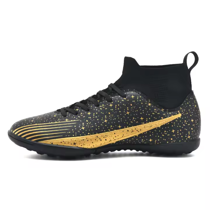 Zapatos de fútbol para hombre, botas de fútbol atléticas transpirables profesionales de caña alta para exteriores, interiores, TF/AG - 1