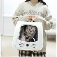Mochila Transportadora para Mascotas Tamaño Grande para Gatos Bolsa Portátil Transparente y Transpirable Suministros para Bolso de Hombro - details 6