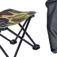Fold Camping Stool Fishing Seat Lounger Chair Ottoman Compact Outdoor Foot Stool Portable Footstool for Lounge Patio Camping