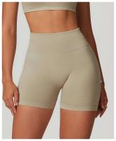 Pantalones cortos deportivos mejorados de cintura alta para yoga sin costuras para mujer, utilizados para gimnasios y ciclismo - details 9