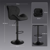 Sillas de Bar Taburete Regulables en Altura Design de Resalto con Cojín de Terciopelo - details 52