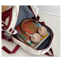Mochila de gran capacidad femenina-japonesa color de contraste marca de moda mochila para estudiantes universitarios bolsa de viaje de ocio nueva bolsa para computadora - details 22