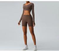 Pantalones cortos de Yoga de cintura alta para mujer, ropa deportiva informal para entrenamiento, levantamiento de glúteos, gimnasio, correr - details 15