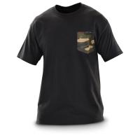 Camiseta con bolsillo de camuflaje para hombre, camisas informales militares con estilo, ropa de calle de algodón pesado, color blanco y negro, 2021 - details 1