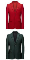 Chaqueta de traje blanca informal ajustada para hombre, blazer clásico de negocios, flujo de Color puro, alta calidad, talla grande - details 21