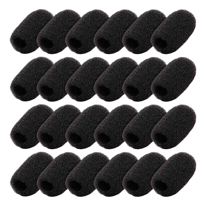 Microfono con Protección de Vento de Espuma Mini 24Pack Cubierta de Protección para Micrófono de Gola Lavalier Adecuado para Música y Películas - 1