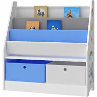 Estantería para Niños con Diseño de Unicornio Organizador de Libros con 3 Estantes y 2 Cajones Plegables 74 x 71 x 23 cm Blanco/Morado/Rosa - details 9