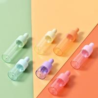 Juego de Mini botellas cuentagotas rellenables, Color de macarrón, viales de aceite esencial de vidrio reutilizables, Bombilla de goma, cuentagotas de vidrio vacío, 7 Uds. - details 8