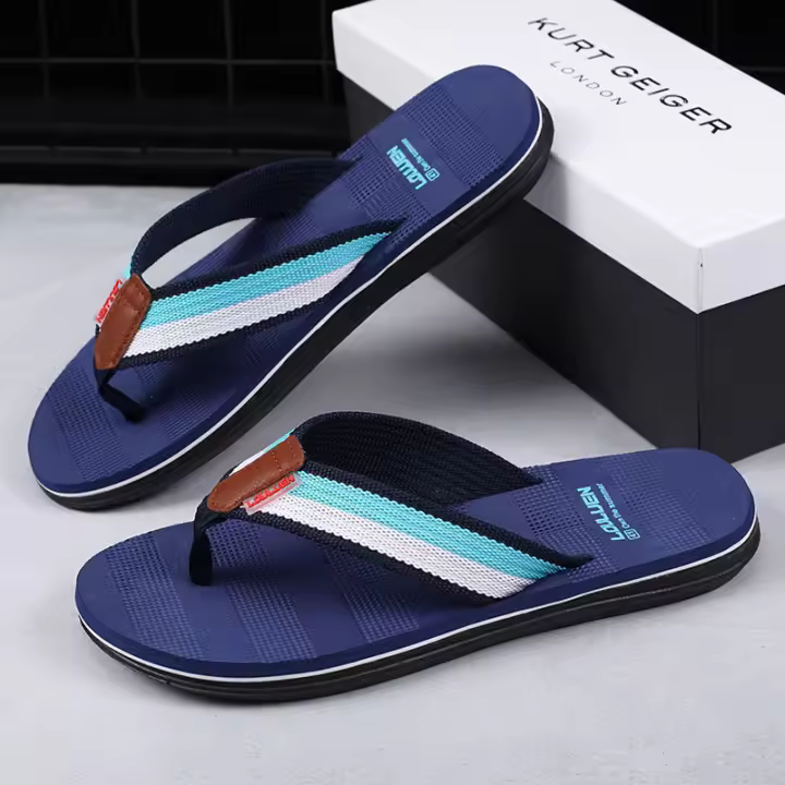 Nuevos hombres chanclas antideslizante desgaste exterior pellizcar zapatillas de los hombres zapatos de playa al aire libre - 1