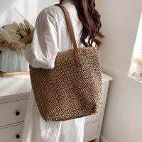 Bolso de ratán tejido para mujer, bolsa de hombro de gran capacidad para vacaciones en la playa, informal, a la moda - details 17