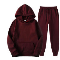 Sudadera con capucha de manga larga de lana informal para mujer, ropa deportiva de invierno, 2 piezas - details 3