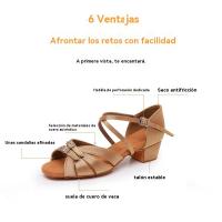 2025 Nuevos Zapatos De Baile Latino, Suela Blanda Tacón Bajo Zapatos De Baile Para Niñas, Concurso De Baile Latino Zapatos De Baile Para Niñas, Zapatos Latinos Para Niños - details 10