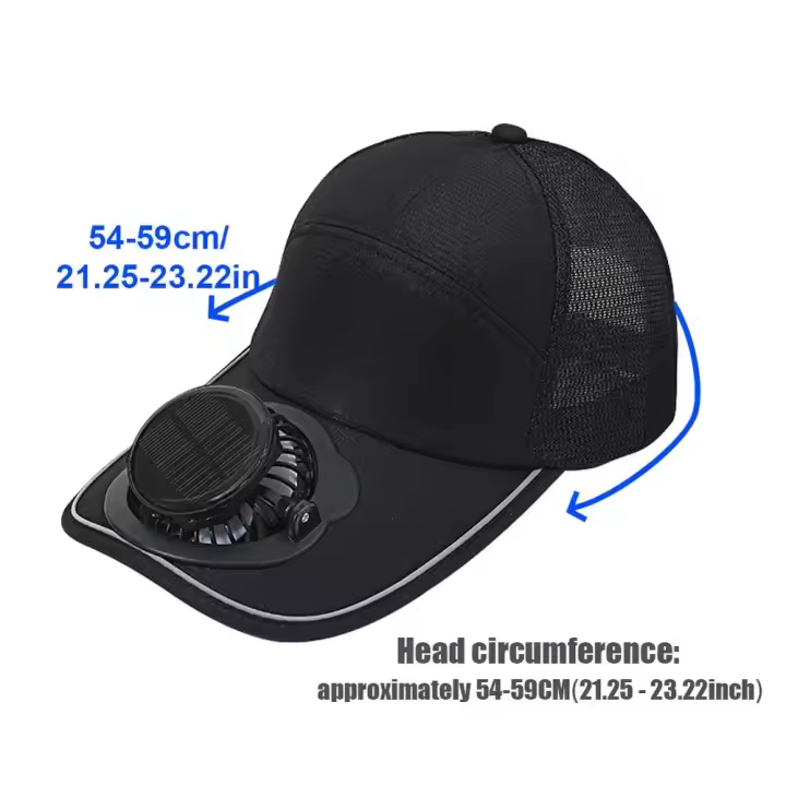Sombrero de verano con carga solar para hombres y mujeres, malla transpirable, protección solar, sombrilla para exteriores, lengua de pato, sombrero de playa - 1