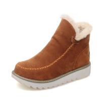 Zapatos de algodón con suela gruesa de gran tamaño para mujer, ots cortos cálidos de Color sólido, novedad de invierno - details 1