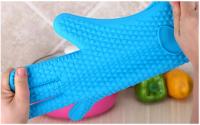 guantes para hornear, silicona, NUEVO: aún más resistentes al calor, guantes para grill, agarraderas, guantes para horno azul - details 3