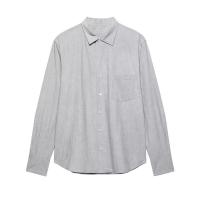 Camisa informal de mujer, nueva llegada de verano 2025, con cuello de solapa, manga larga, decoración de bolsillo y temperamento versátil. - details 1