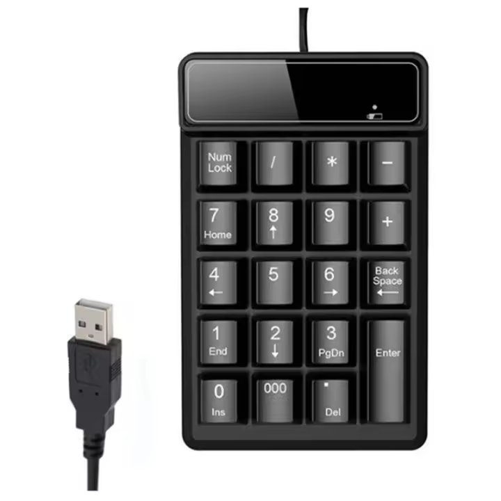 Teclado numérico portátil multifunción con cable, computadora USB, Mini teclado de contabilidad financiera - 1