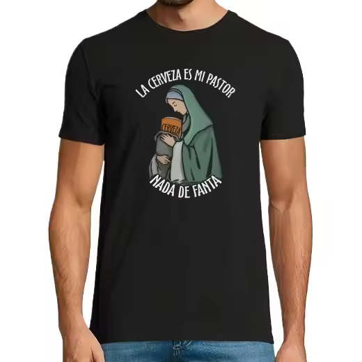 CERVEZA PASTOR MANGA LARGA Camisetas CERVEZA,Pack Regalo Camiseta Personalizada - 1