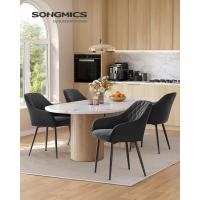 Silla de Comedor de Terciopelo Diseño Comodo con Brazo de Reposar Ancho de 49cm Patas de Metal - details 15