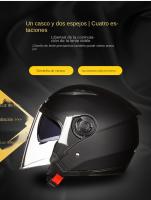 Casco de Moto rcycle para hombre, Casco de doble lente para Scooter, vespa, pueblo, capacete de Moto - details 4