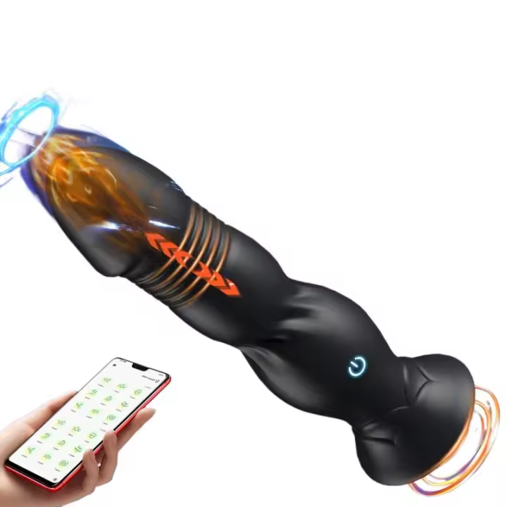 Embalaje privado SEXY Inalámbrico Bluetooth Telescópico Anal Plug Vibrador APP Remoto Vibrador Dildo Masculino Estimulador de Próstata Juguete Sexual para Hombres Gay - 1